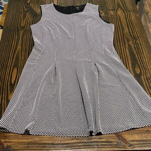Chic Black and White Polka Dot Midi Dress KENTUCKY DERBY